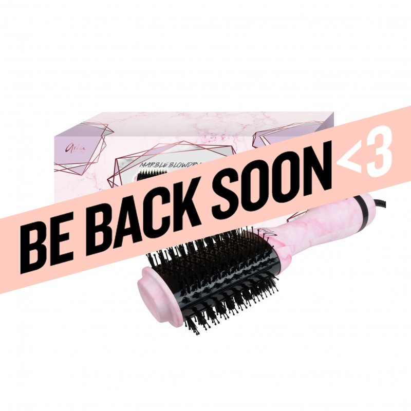 aria pink marble blowdry brush