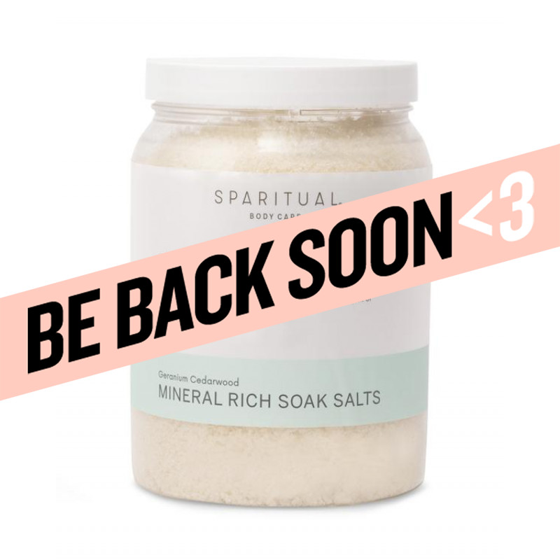 sparitual geranium cedarwood mineral rich soak salts 64oz