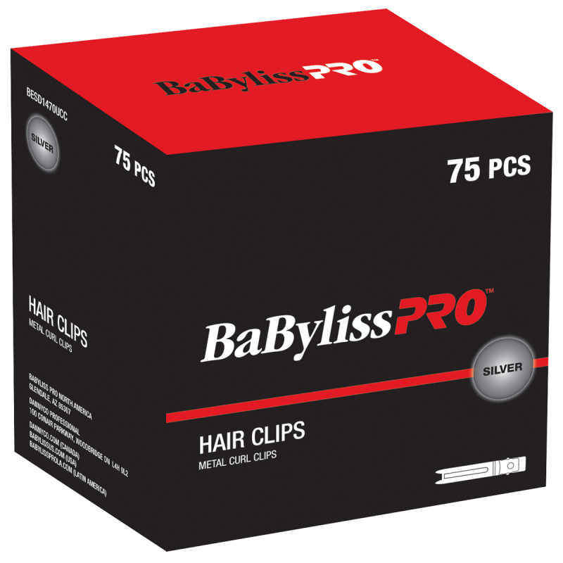 babylisspro stainless steel â€œalmar-typeâ€ curl clips # besd1470ucc 75 box