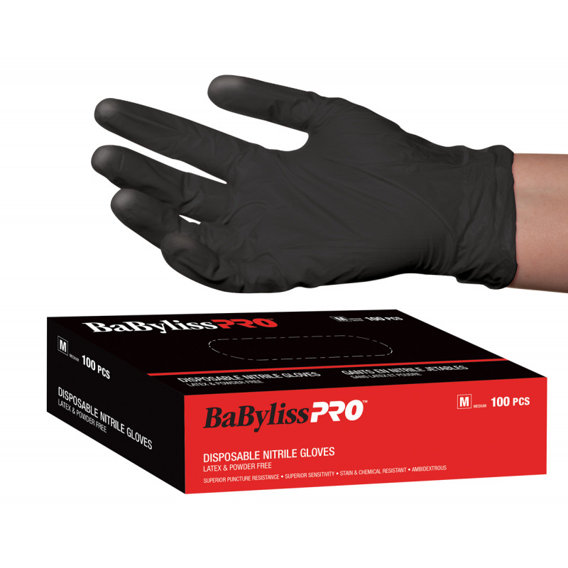 babylisspro disposable nitrile gloves â€“ large # besnitlgc