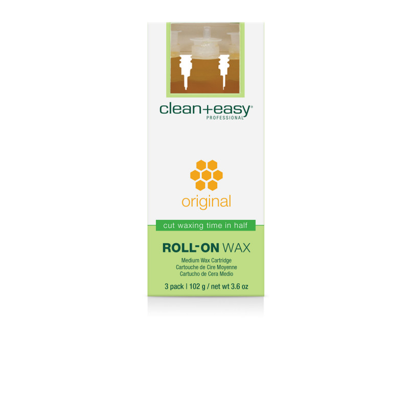 clean & easy medium original wax refill - 3 pack